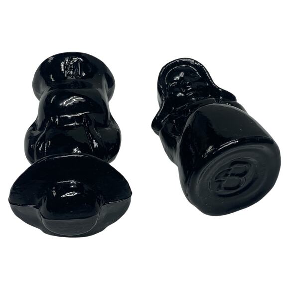 Eli & Sarah Figurines Amish Children Couple Boyd Art Glass 2001 Black - Picture 7 of 7